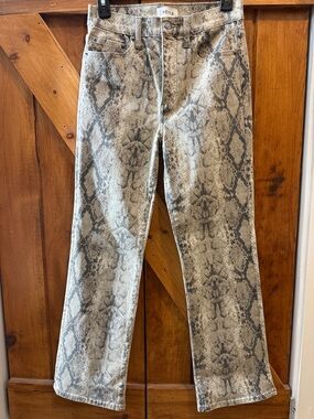 Pistola Lennon high rise crop boot  Snake-Print Jeans